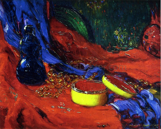 Joseph Kleitsch Yellow and Blue Cloissonne - Canvas Print