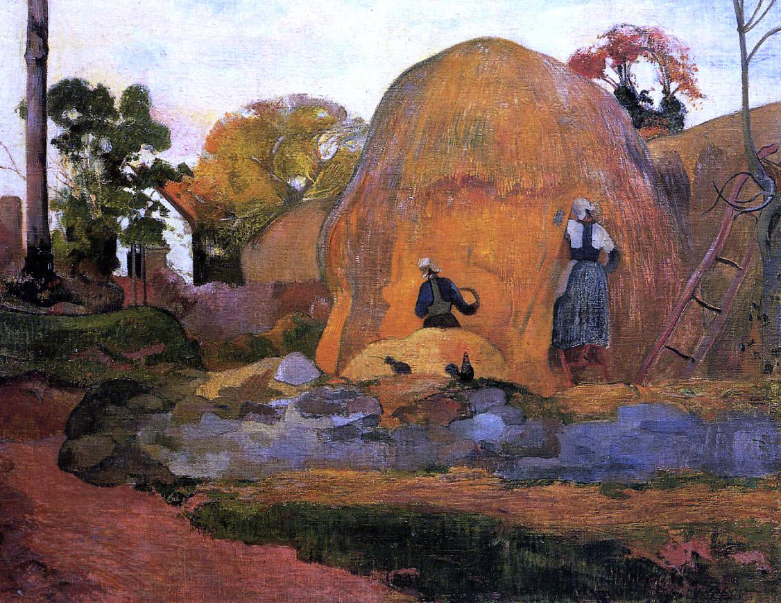 Paul Gauguin Yellow Haystacks (also known as Golden Harvest) - Canvas Print