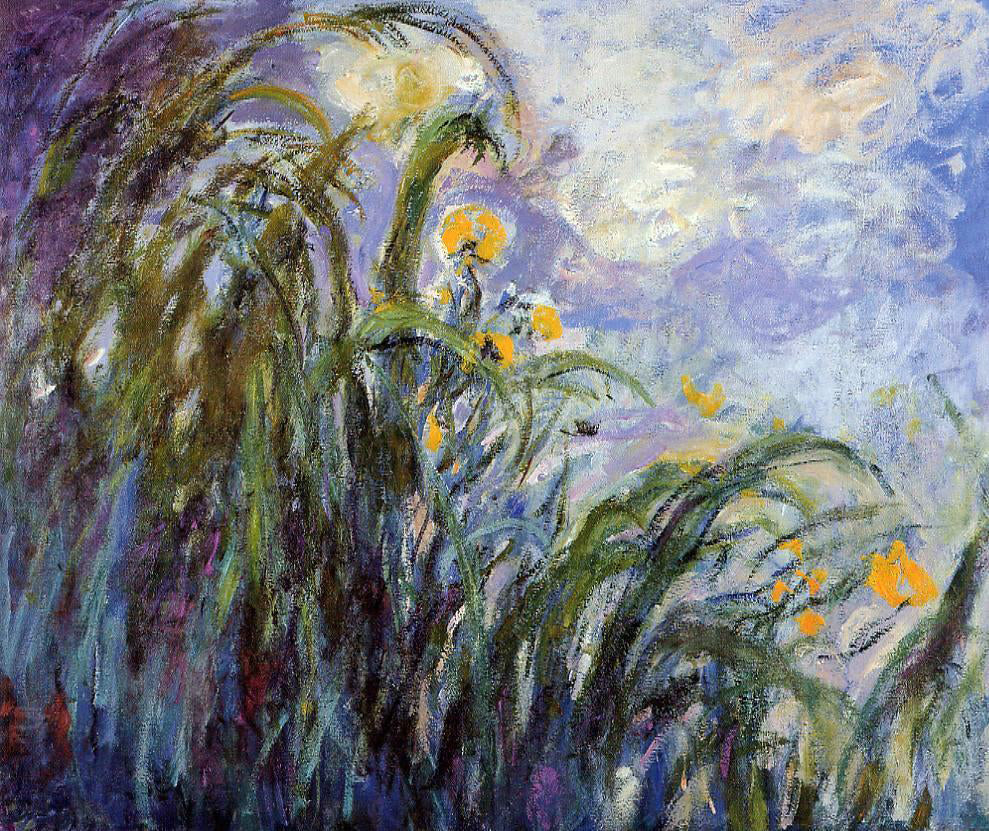 Claude Oscar Monet Yellow Irises - Canvas Print