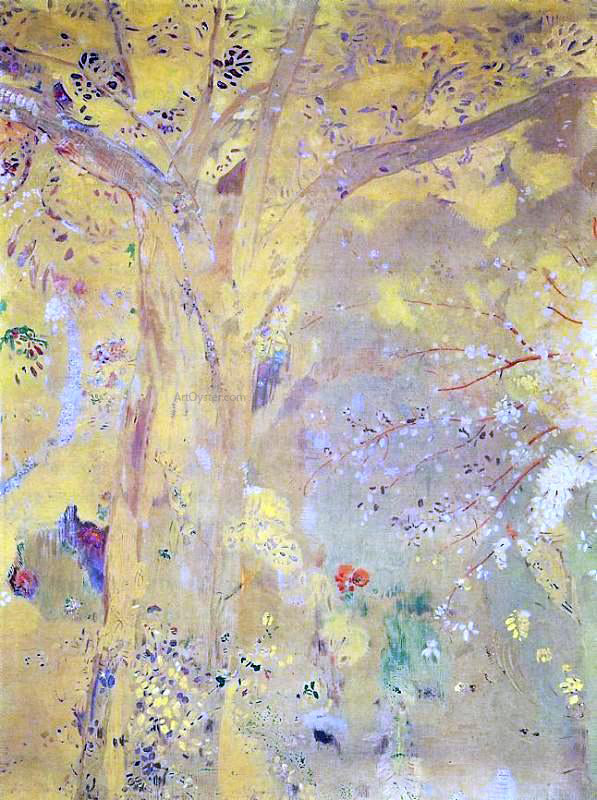 Odilon Redon Yellow Tree - Canvas Print