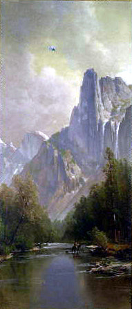 Thomas Hill Yosemite Valley with Half Dome - Canvas Print