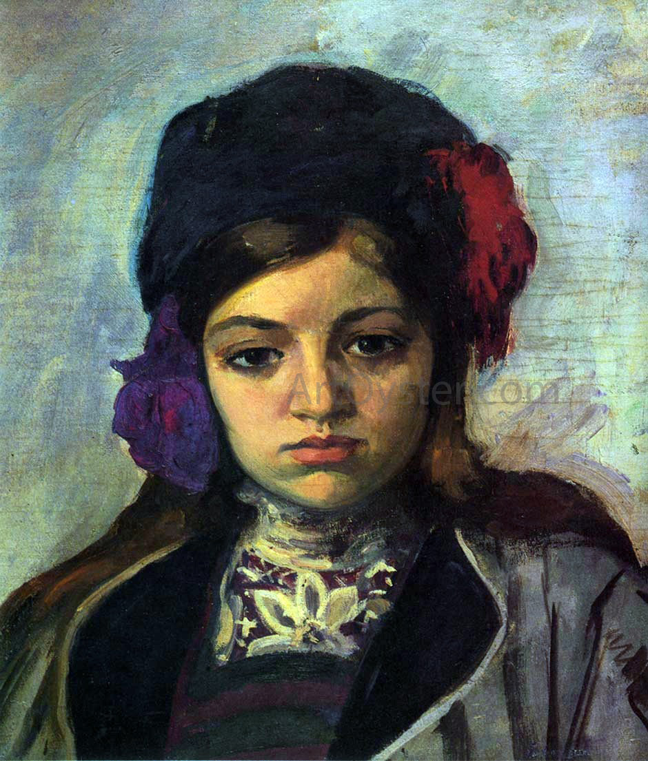 Henri Lebasque Young Child in a Turban - Canvas Print