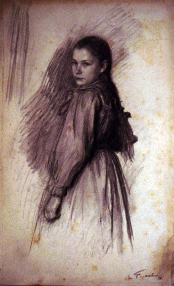 Emile Friant Young Girl - Canvas Print