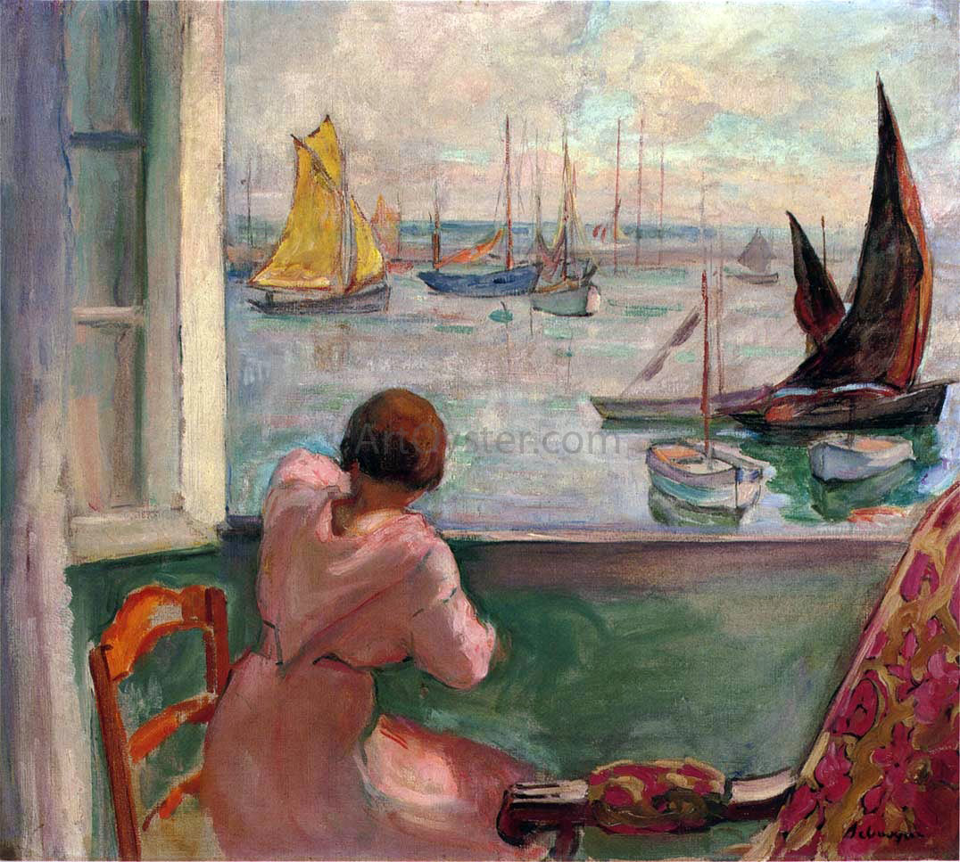 Henri Lebasque A Young Girl at the Window - Canvas Print
