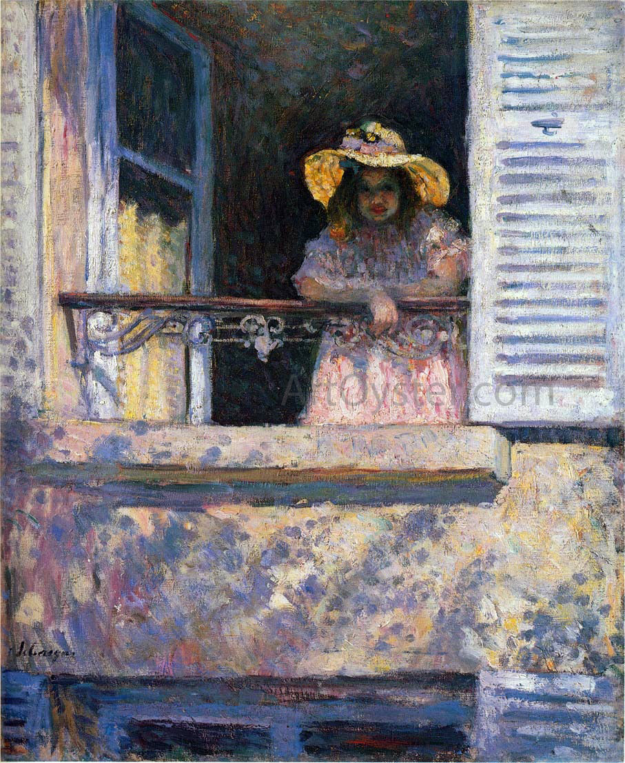 Henri Lebasque A Young Girl in a Window - Canvas Print