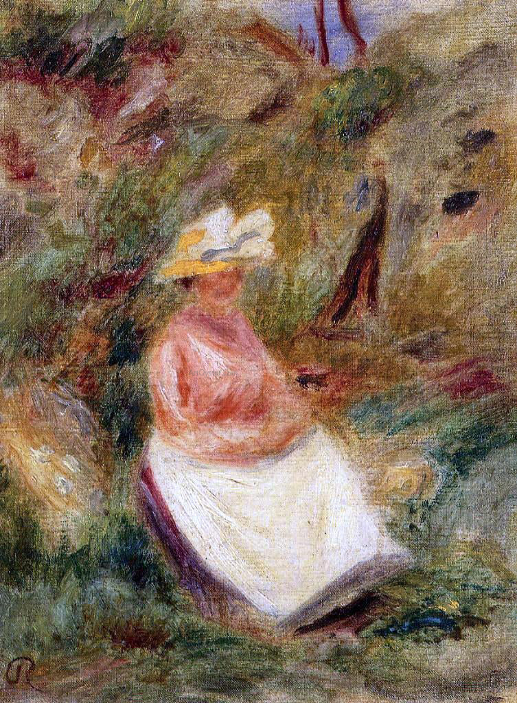 Pierre Auguste Renoir Young Girl in the Woods - Canvas Print