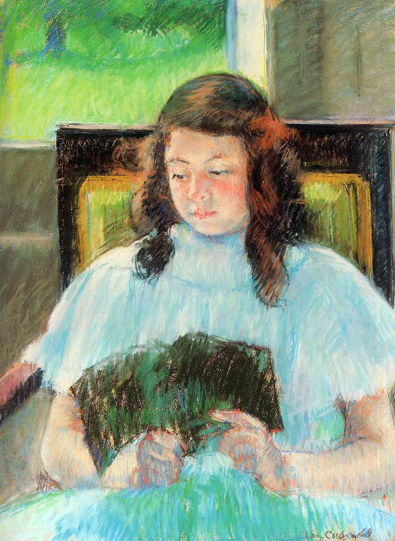 Mary Cassatt Young Girl Reading - Canvas Print