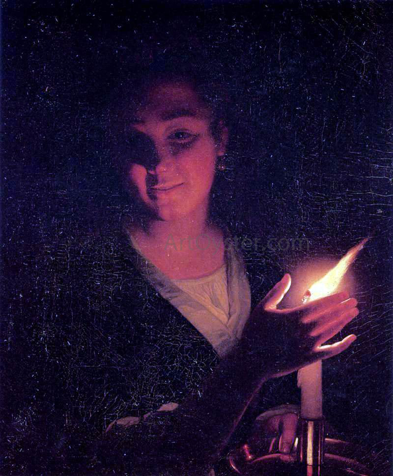 Godfried Schalcken Young Girl with a Candle - Canvas Print
