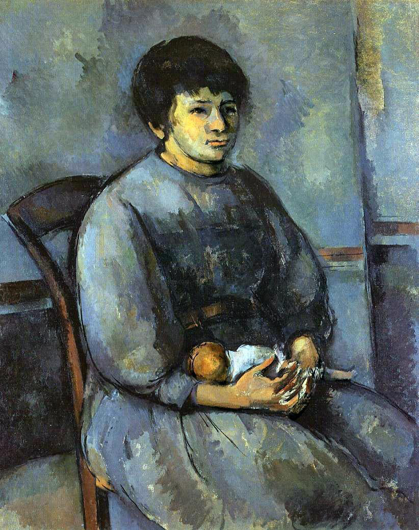 Paul Cezanne Young Girl with a Doll - Canvas Print