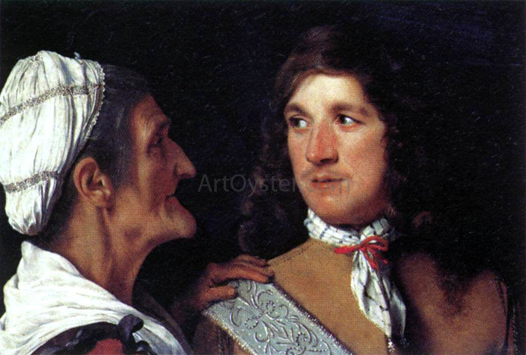 Michiel Sweerts Young Man and the Procuress - Canvas Print