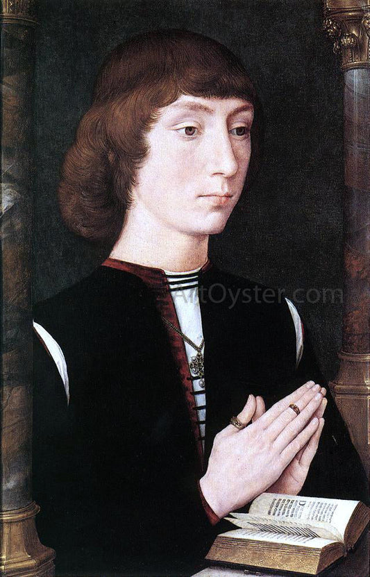 Hans Memling Young Man at Prayer - Canvas Print