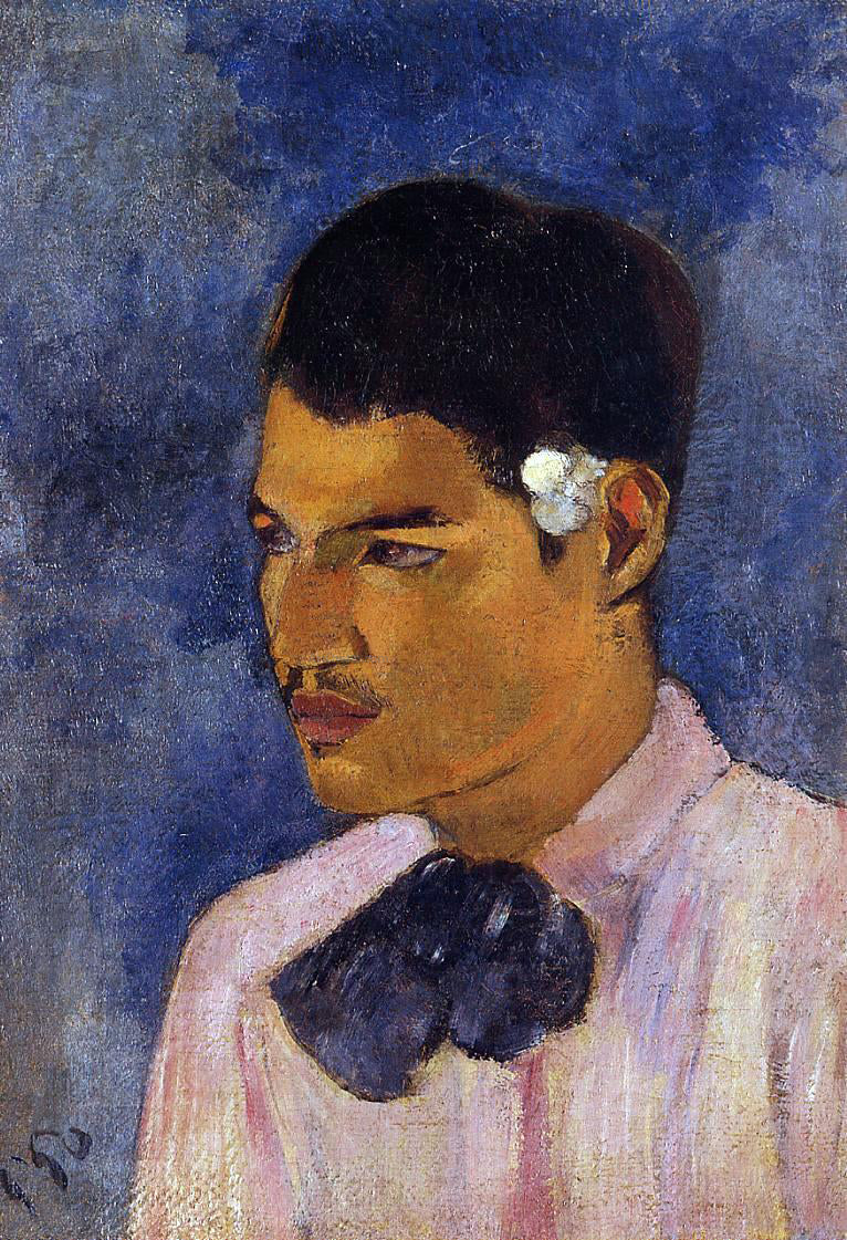 Paul Gauguin Young Man with a Flower - Canvas Print