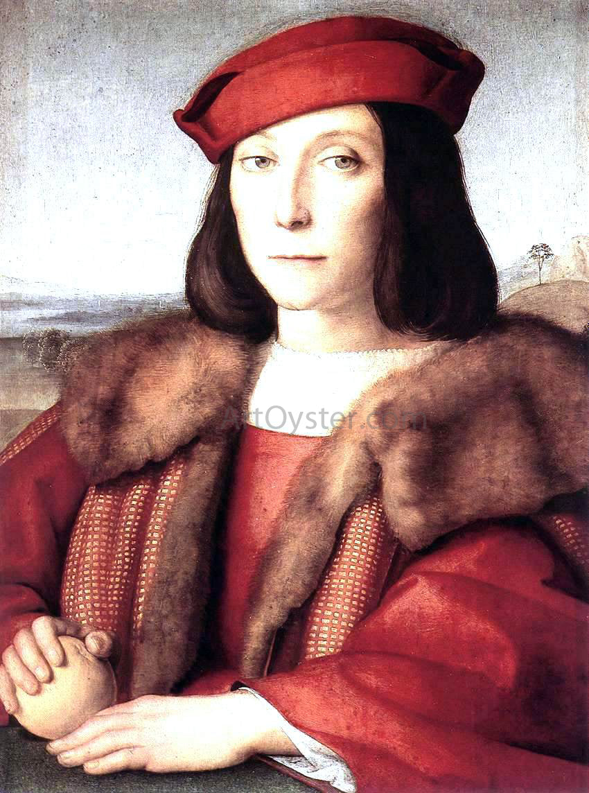 Raphael Young Man with an Apple - Canvas Print