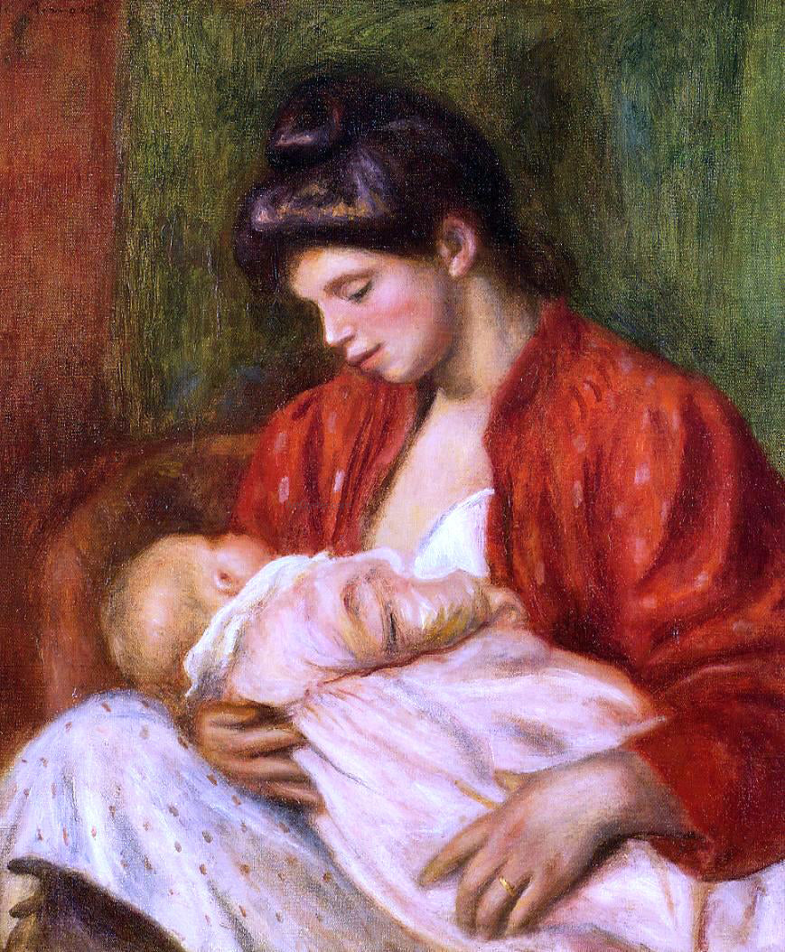 Pierre Auguste Renoir Young Mother - Canvas Print