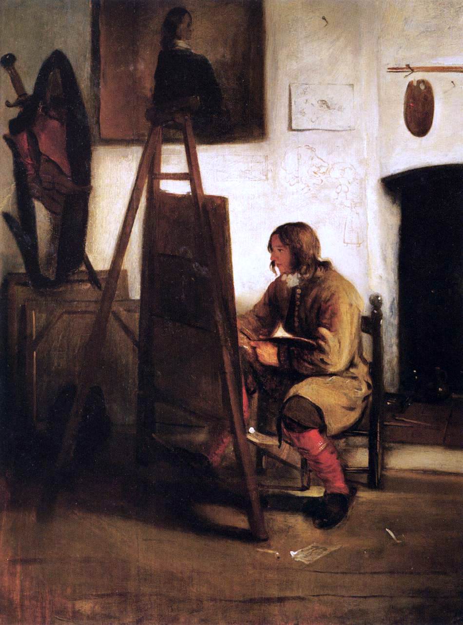 Barent Fabritius Young Painter in his Studio - Canvas Print