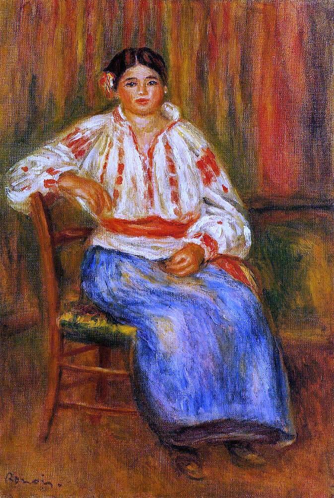 Pierre Auguste Renoir Young Roumanian - Canvas Print