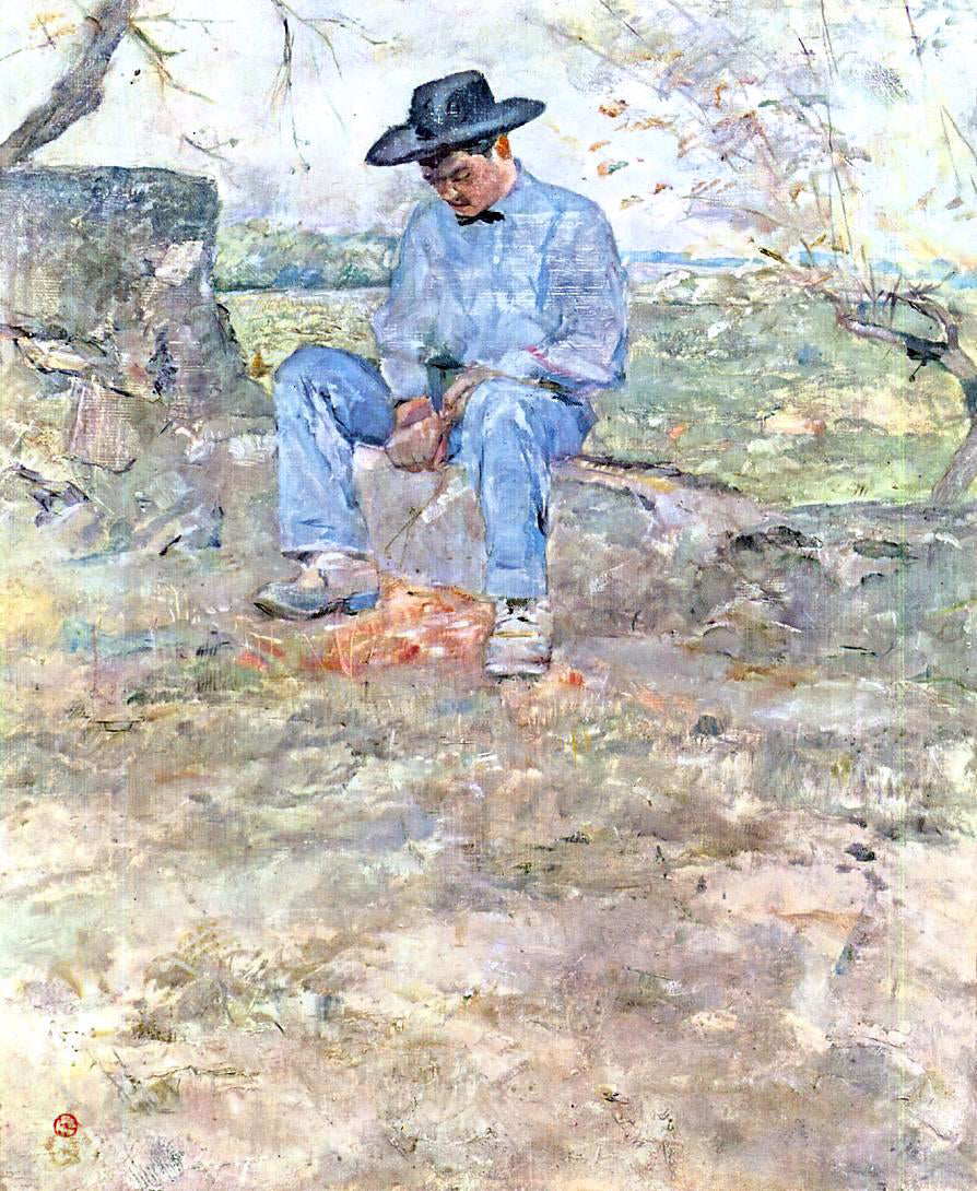 Henri De Toulouse-Lautrec Young Routy at Celeyran - Canvas Print