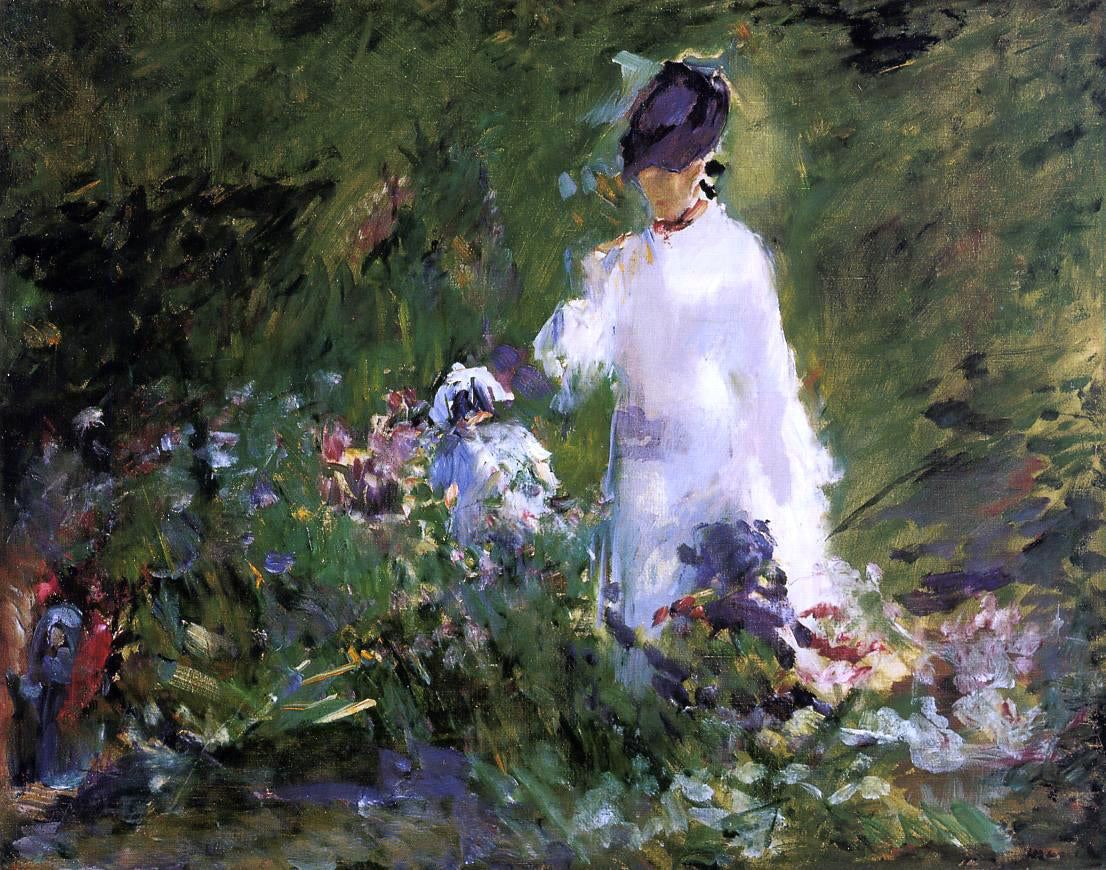 Edouard Manet Young Woman Among the Flowers - Canvas Print
