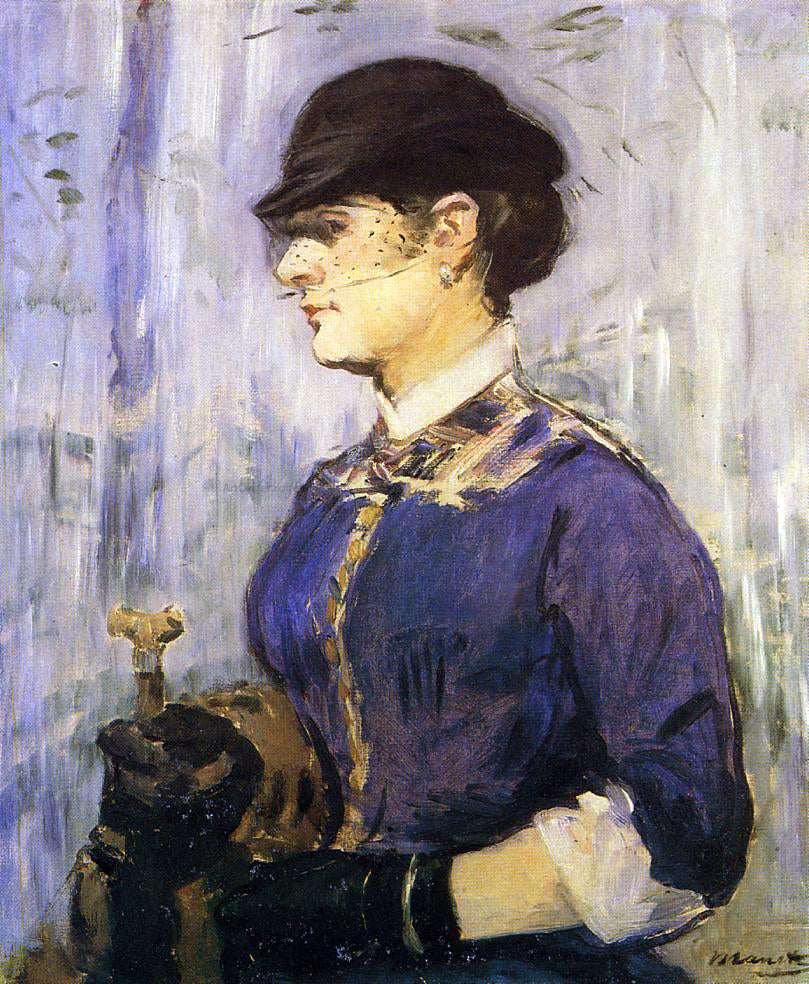 Edouard Manet Young Woman in a Round Hat - Canvas Print