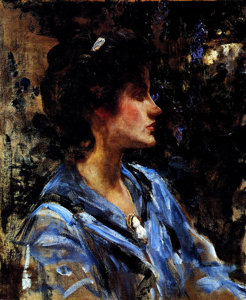 Sir James Jebusa Shannon Young Woman In Blue -- Miss H. Strom - Canvas Print