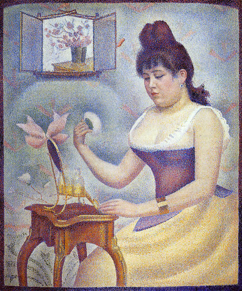 Georges Seurat Young Woman Powdering Herself - Canvas Print