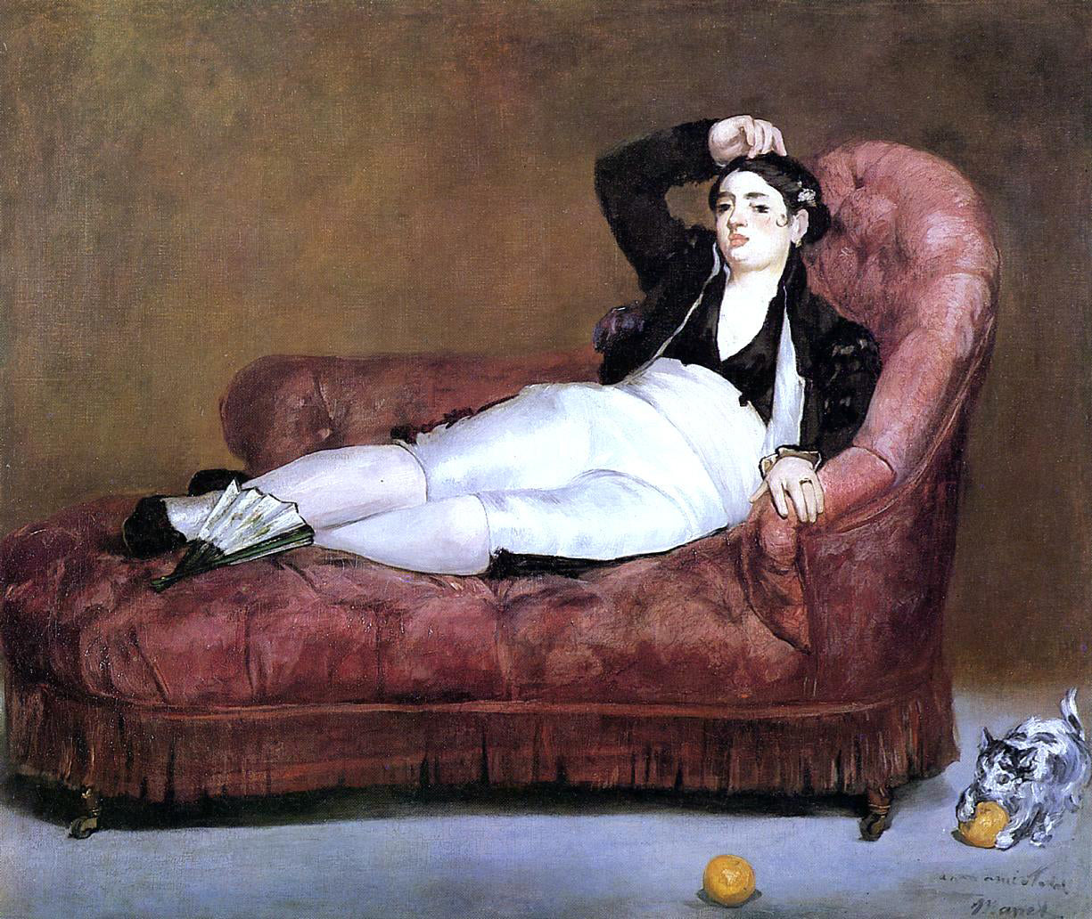 Edouard Manet Young Woman Reclining - Canvas Print