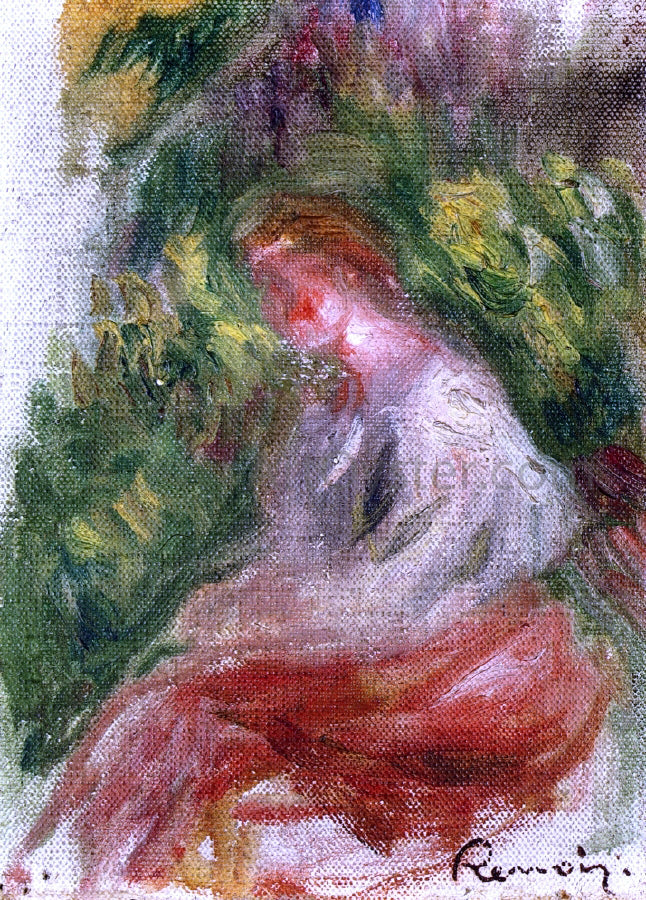 Pierre Auguste Renoir Young Woman Seated - Canvas Print