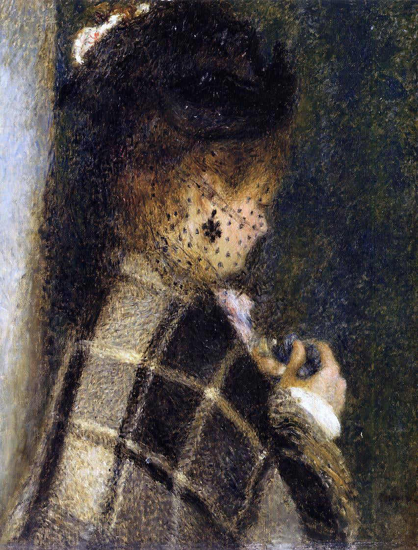 Pierre Auguste Renoir Young Woman with a Veil - Canvas Print