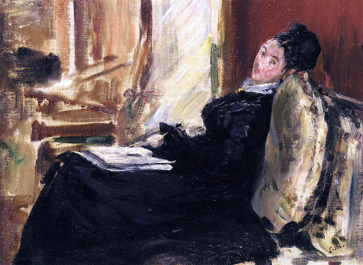 Edouard Manet Young Woman with Book - Canvas Print