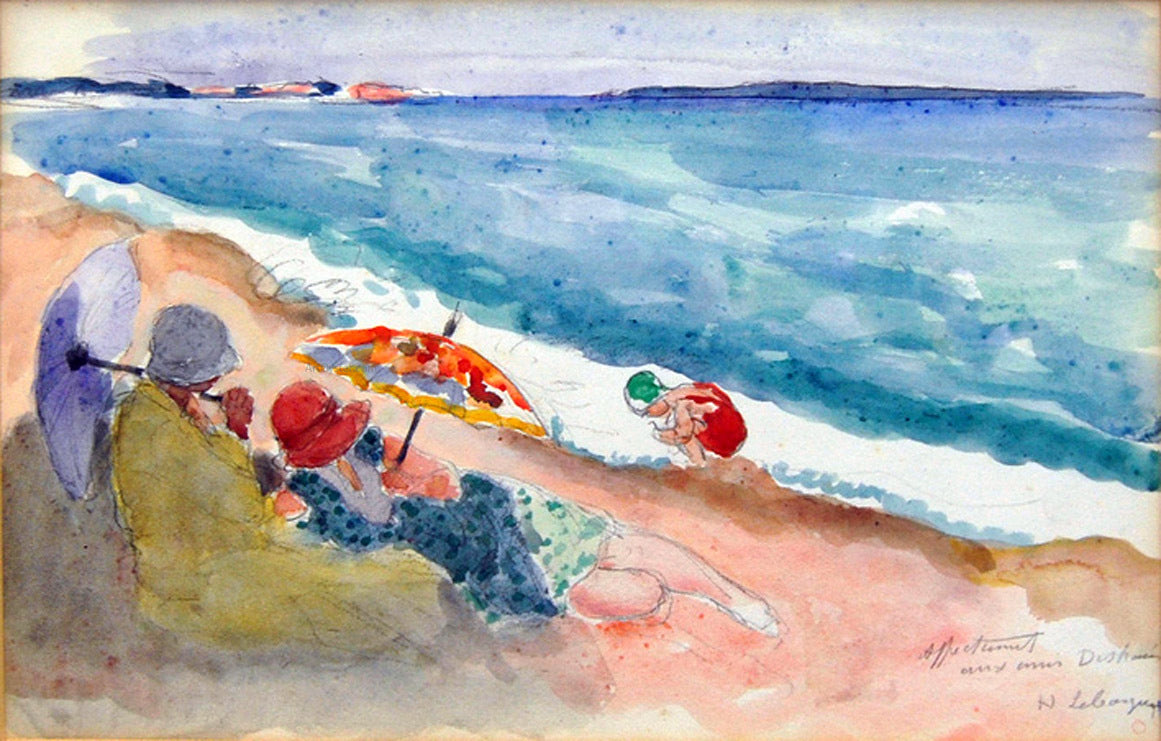 Henri Lebasque Young Women by the Sea - Canvas Print