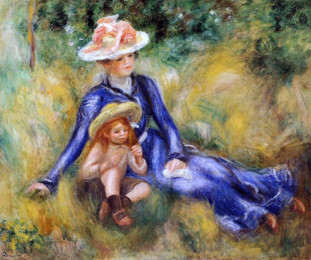 Pierre Auguste Renoir Yvonne and Jean - Canvas Print