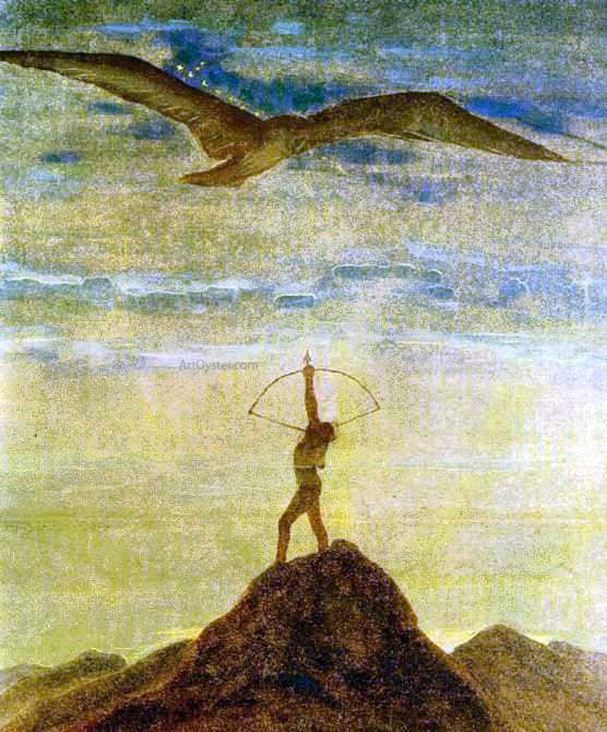 Mikalojus Ciurlionis Zodiac XI - Sagittarius - Canvas Print