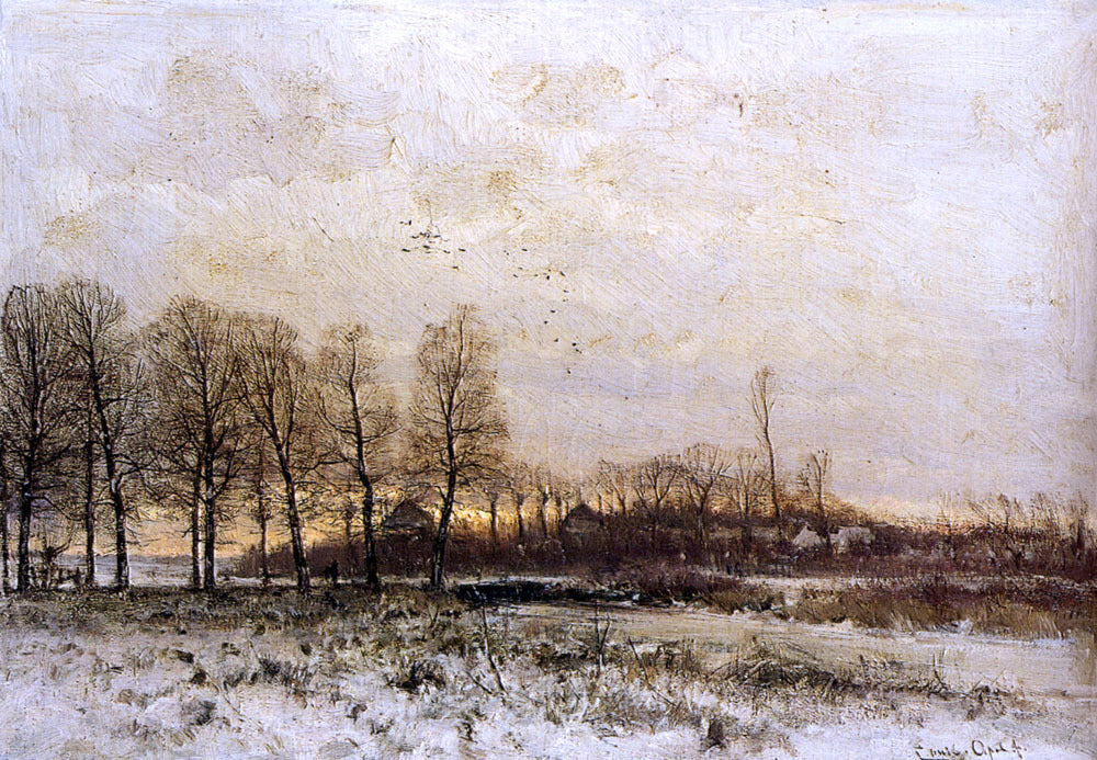 Louis Apol Zonsondergang - Canvas Print