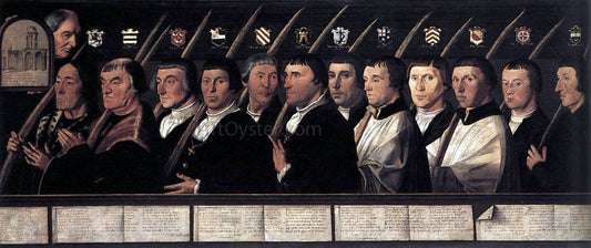  Jan Van Scorel The 12 Members of the Haarlem Brotherhood of Jerusalem Pilgrims - Canvas Print