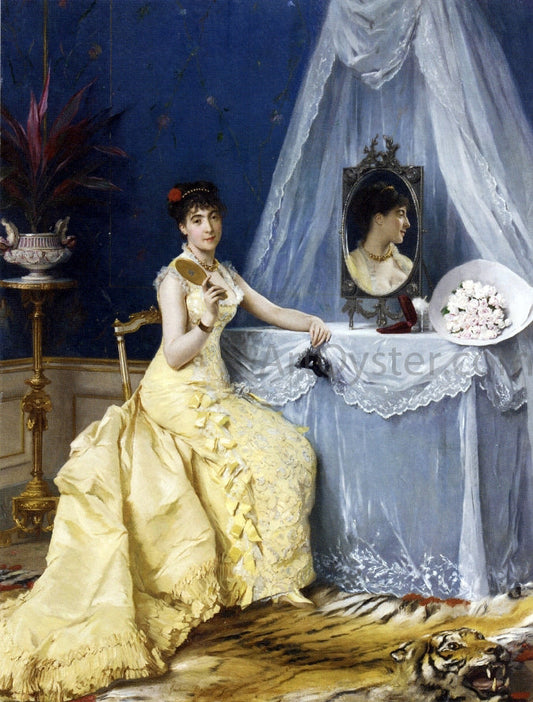  Gustave-Leonard De Jonghe A la toilette - Canvas Print