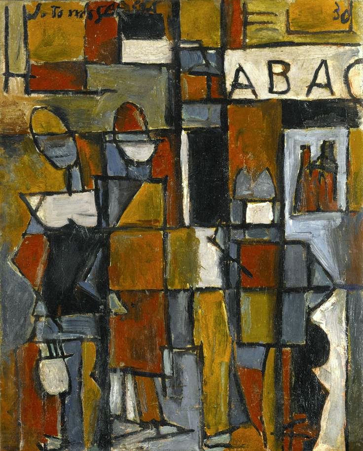 Joaquin Torres-Garcia Figuras Sobre Uma Estrutura - Canvas Print