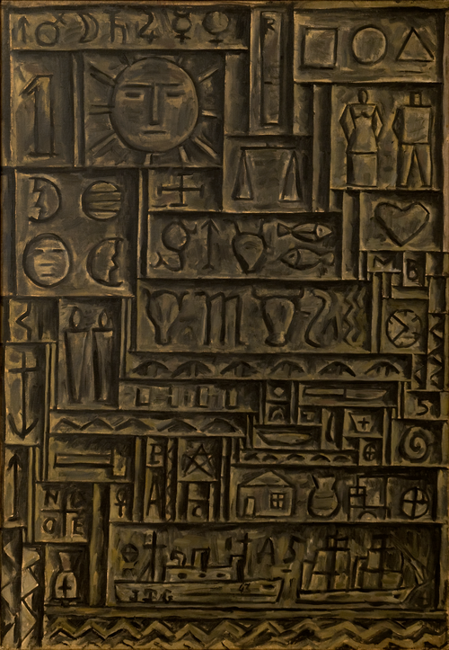 Joaquin Torres-Garcia Arte Universal - Canvas Print