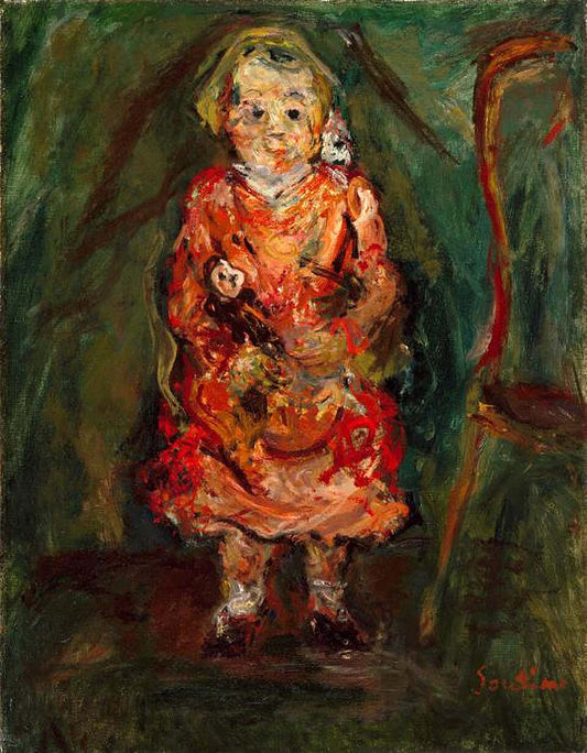 Chaim Soutine Young Girl with a Doll - Canvas Print