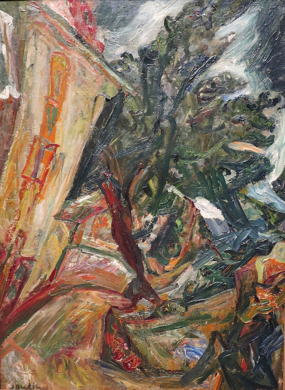 Chaim Soutine Landscape with Figures-Ceret - Canvas Print