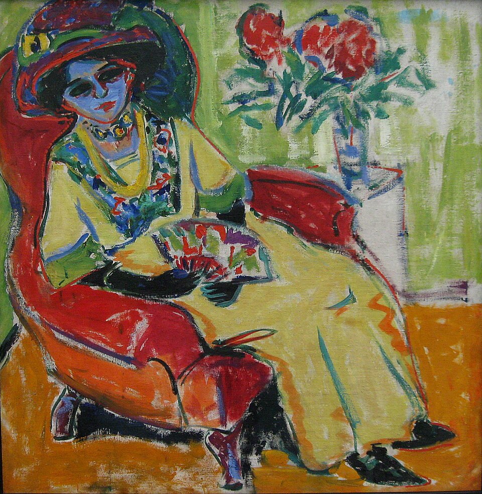 Ernst Ludwig Kirchner Sitting Woman, Dodo - Canvas Print