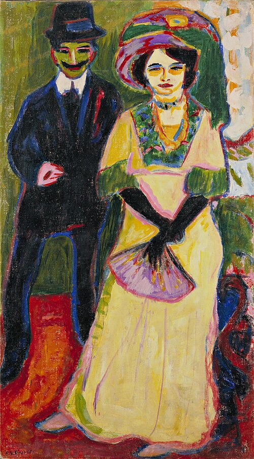 Ernst Ludwig Kirchner Dodo and Her Brother - Canvas Print