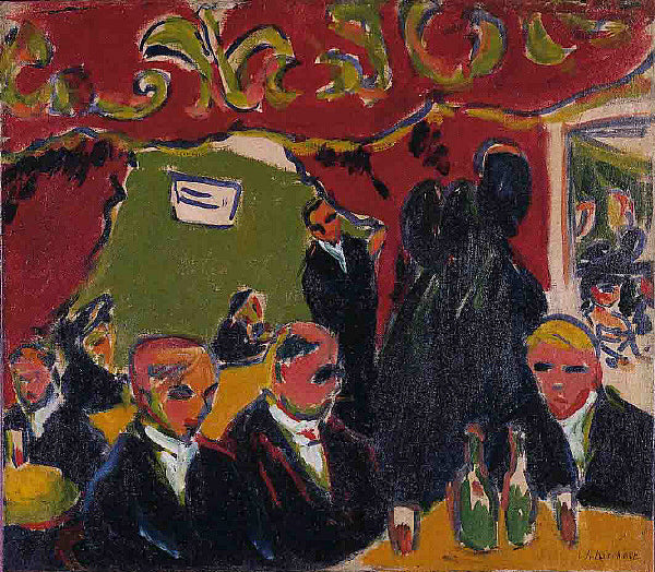 Ernst Ludwig Kirchner Tavern - Canvas Print