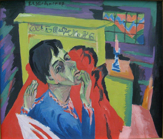 Ernst Ludwig Kirchner Self-Portrait as a Sick Person - Canvas Print