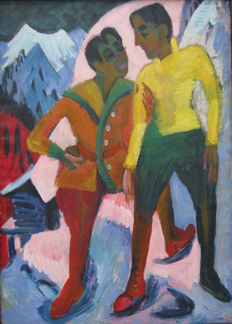 Ernst Ludwig Kirchner Two Brothers - Canvas Print