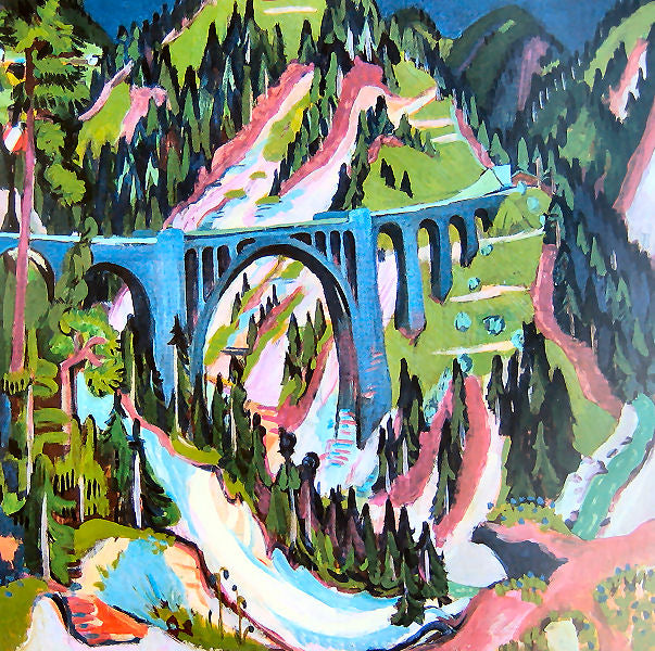Ernst Ludwig Kirchner The Bridge near Wiesen - Canvas Print