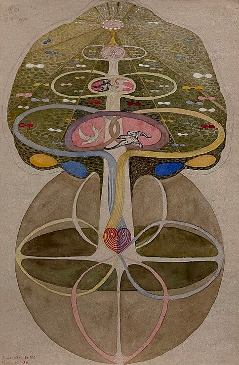 Hilma af Klint Tree of Knowledge, No. 1 - Canvas Print