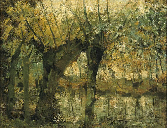 Piet Mondrian Willow Grove: Impression of Light and Shadow - Canvas Print