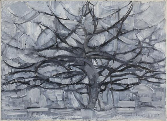 Piet Mondrian Gray Tree - Canvas Print