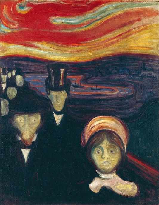 Edvard Munch Anxiety - Canvas Print
