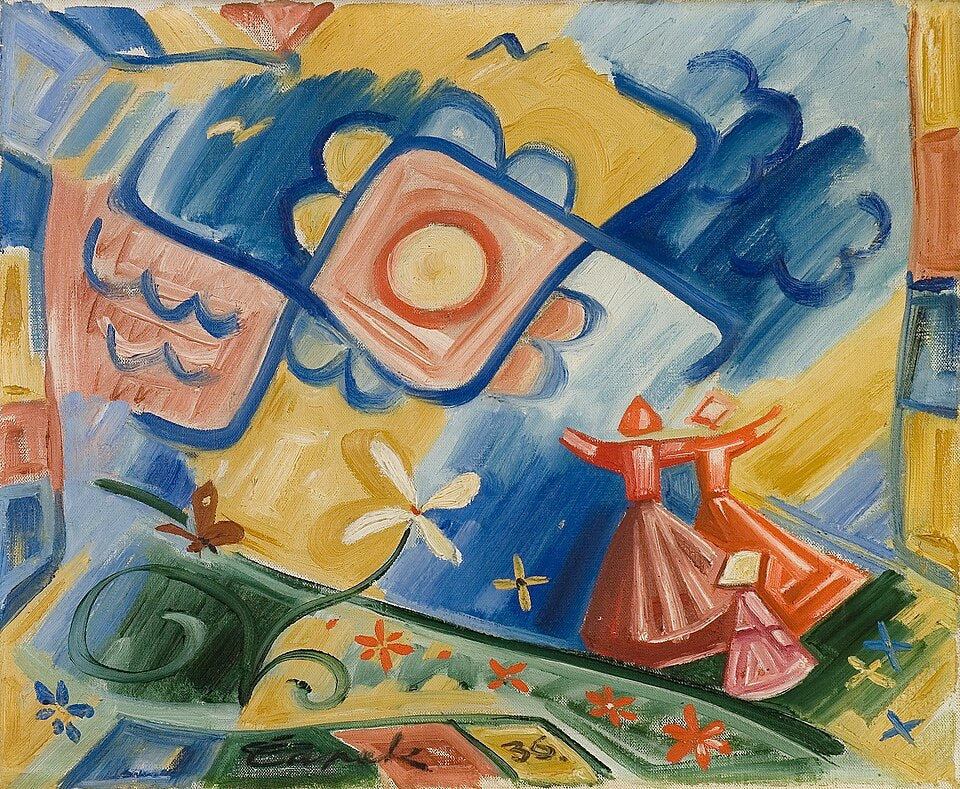 Josef Capek Singing Girls - Canvas Print